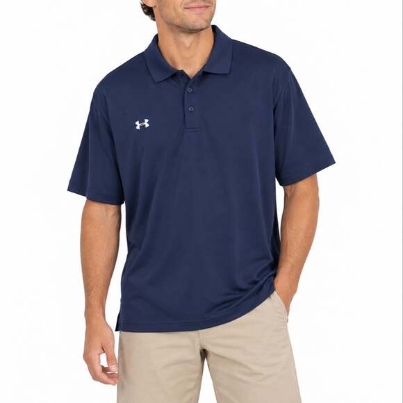 Under Armour Other - Under Armour Men's Athletic Golf Polo Shirt Navy Blue Short Sleeve
